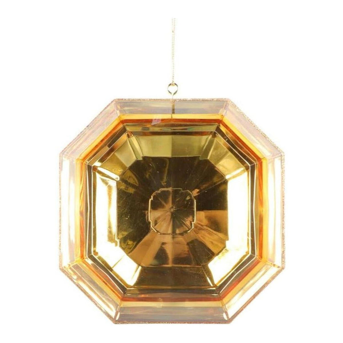 6" Acrylic Square Jewel Ornament: Champagne (Set of 2)