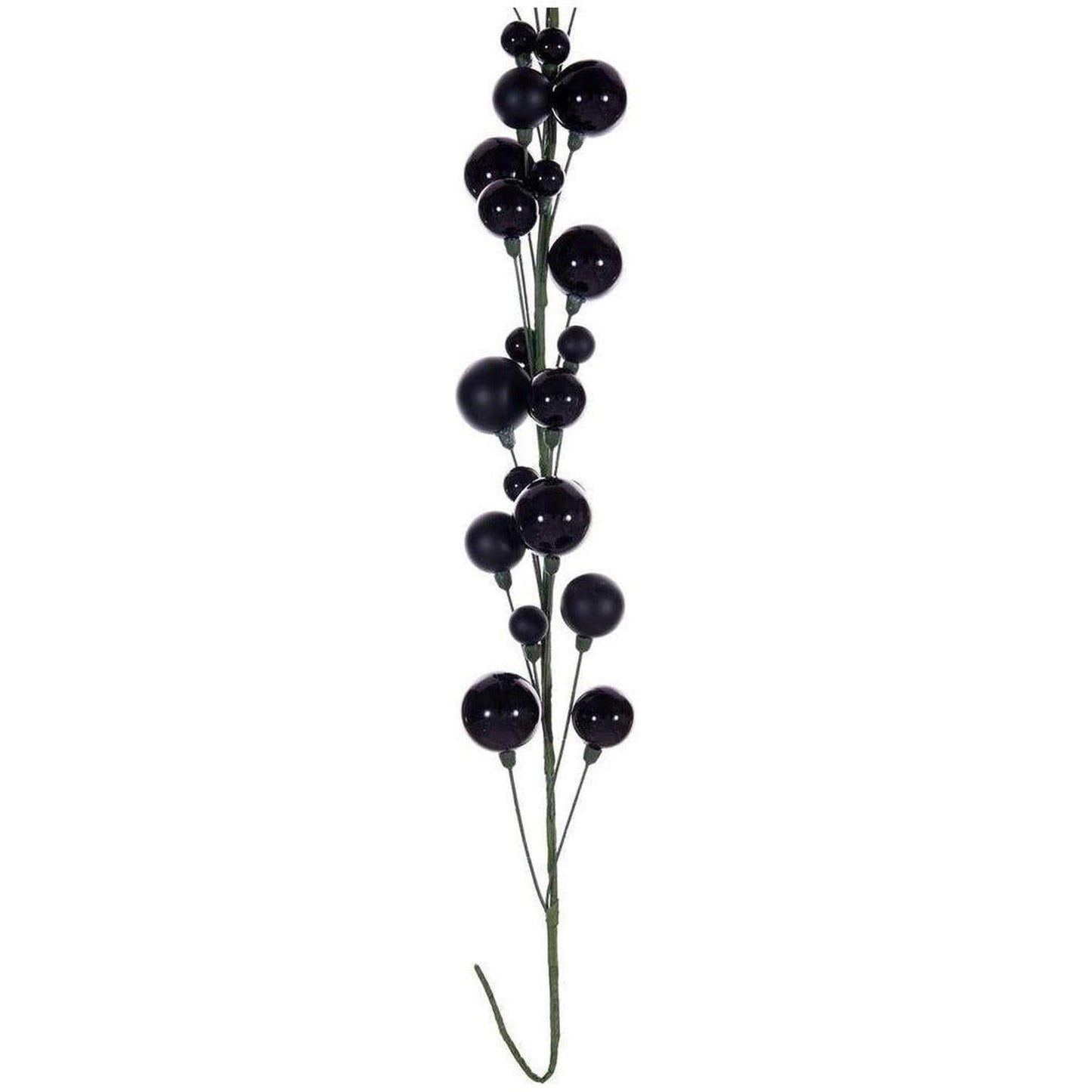 6' Ball Branch Garland: Black