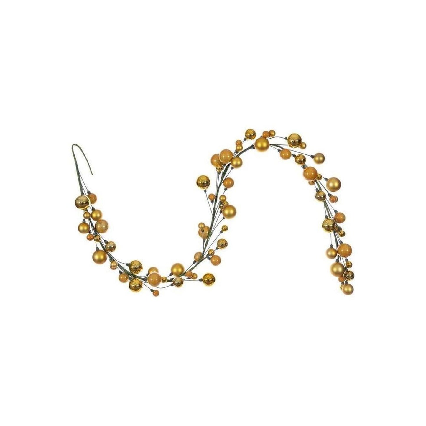 6' Ball Branch Garland: Gold
