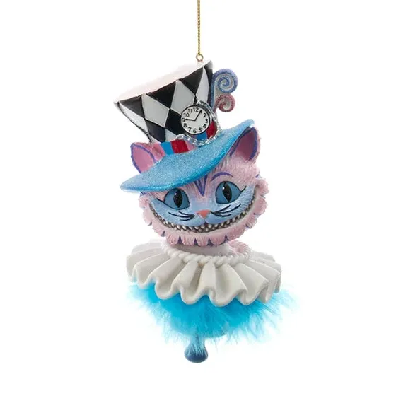 6" Holly Hats™ Cheshire Cat Hat Ornament by Kurt Adler