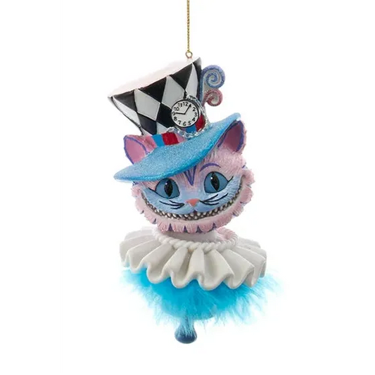 6" Holly Hats™ Cheshire Cat Hat Ornament by Kurt Adler