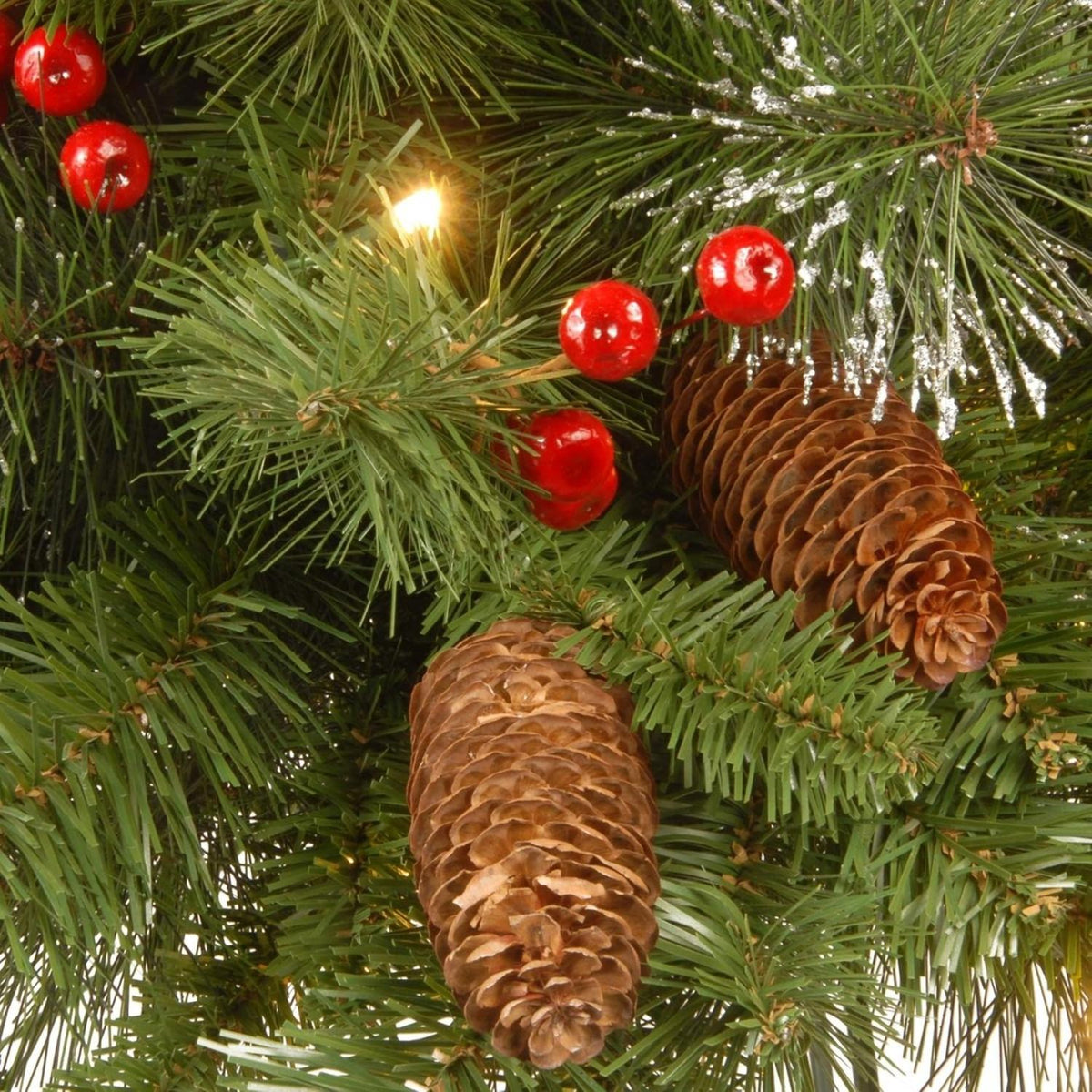 6' LED Forest Berry Fir Garland