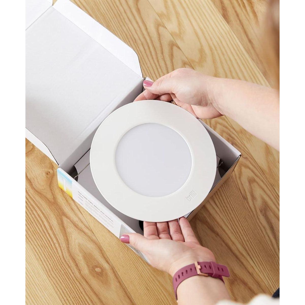 6 Pack - Brilli 5/6 inch LED Recessed Retrofit Downlight, Dimmable, Color Tunable