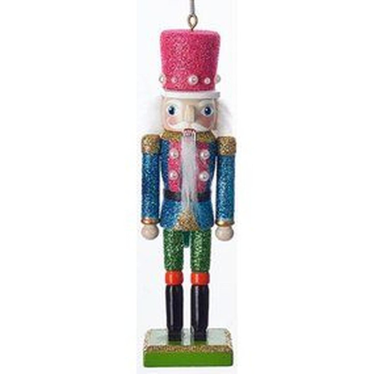 6" Preppy Bright Color Nutcracker Ornaments With Pearls