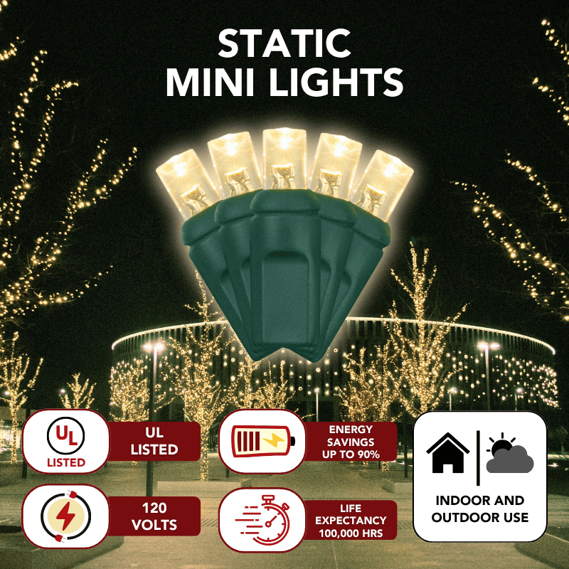 a group of lights with text and images