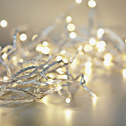 50 LED Clear Cable String Lights - Battery Operated