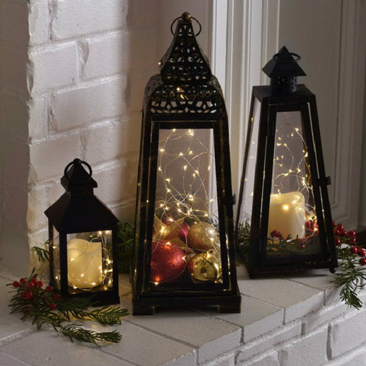 100 LED Silver Copper Fairy Lights - Battery Operated