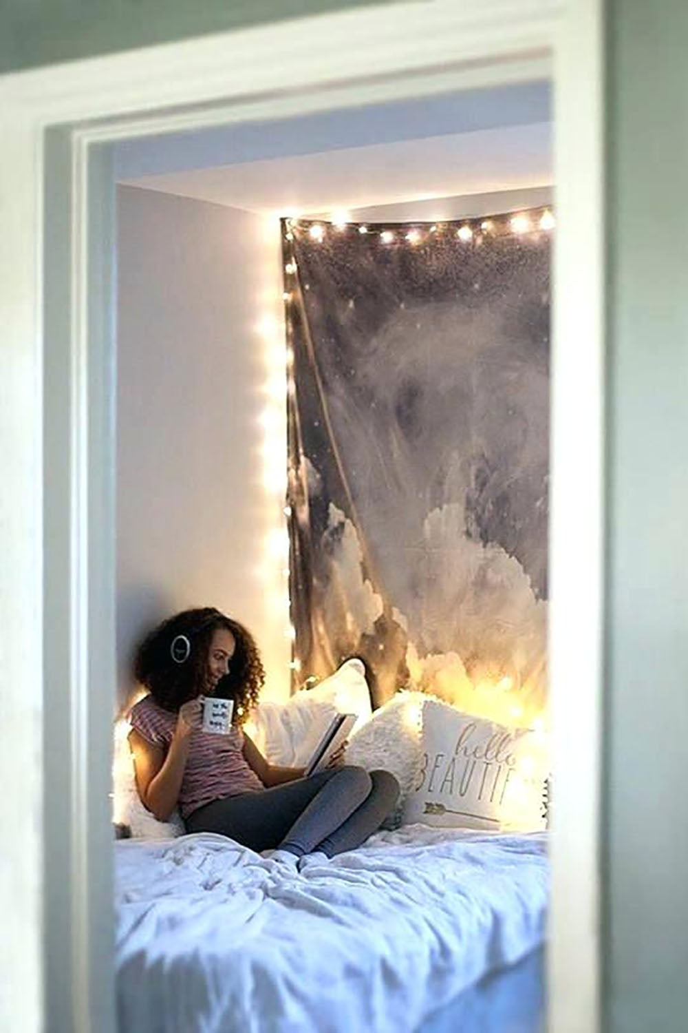 60 LED Silver Copper Fairy String Light with Timer in Warm White