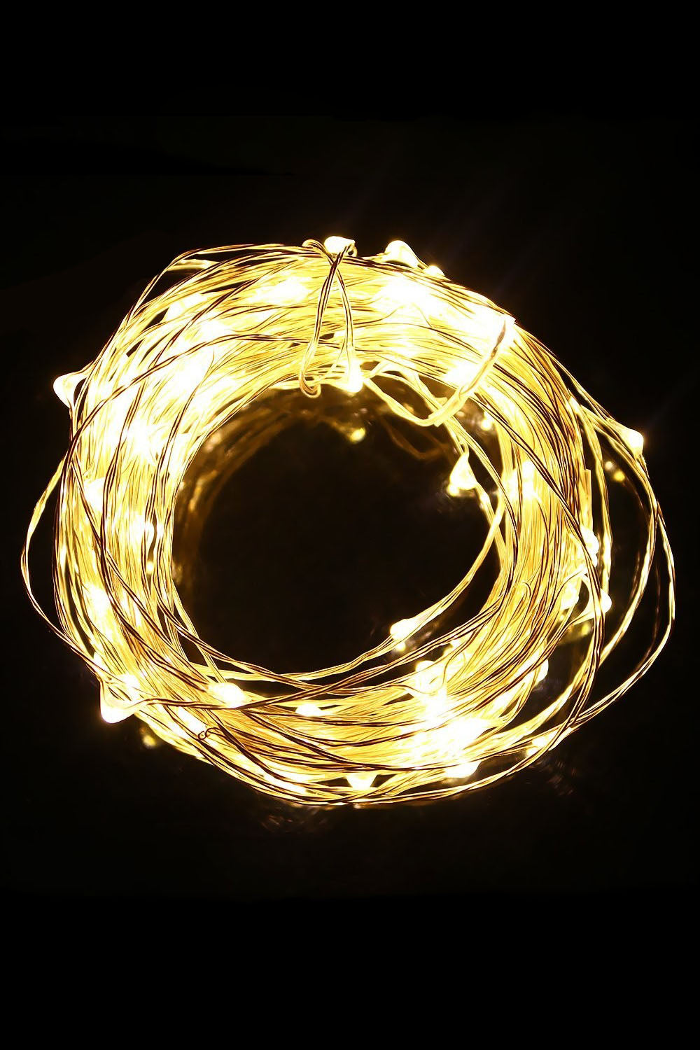 60 LED Silver Copper Fairy String Light with Timer in Warm White
