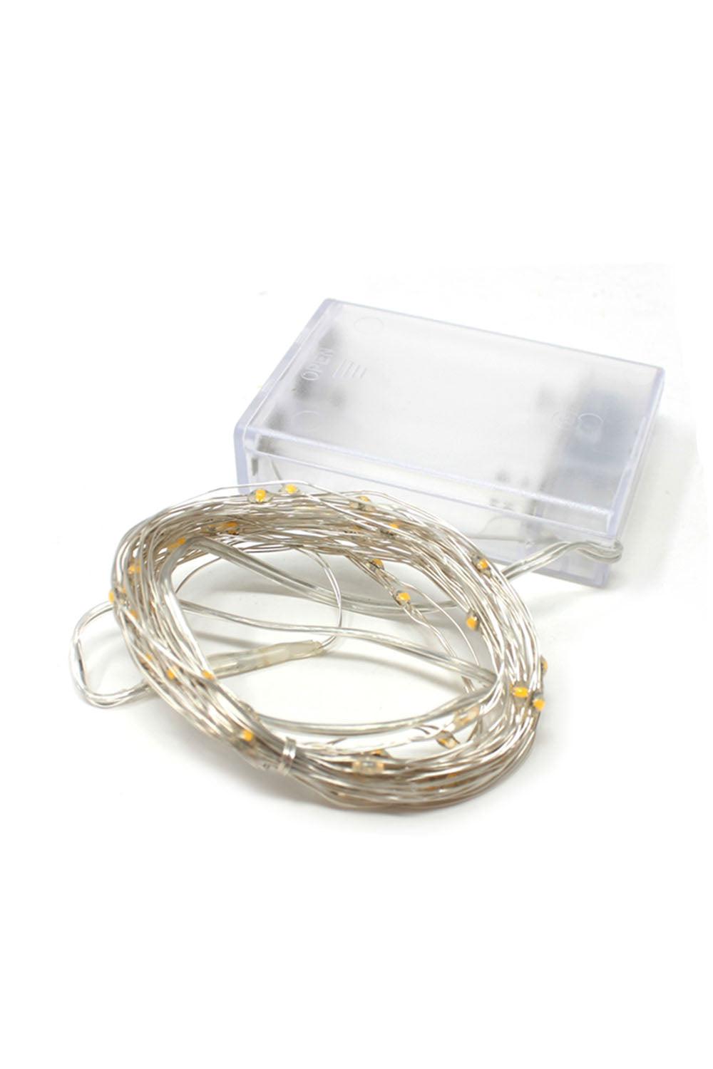 60 LED Silver Copper Fairy String Light with Timer in Warm White