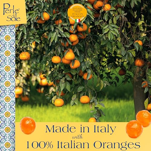 Perle di Sole Sorrento Orange Drops — Italian Hard Candy (7 oz / 200g)