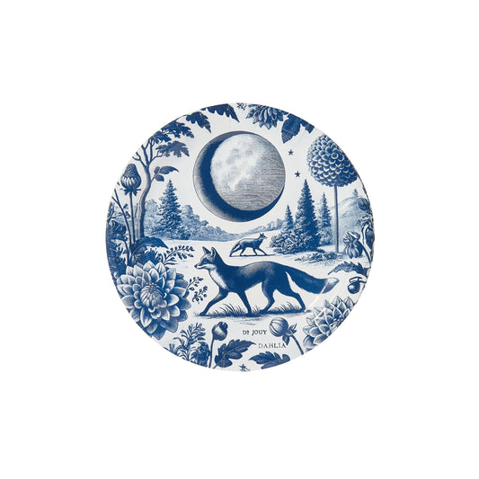 Foxy Dahlia Toile Dessert Plate - 8 Pack