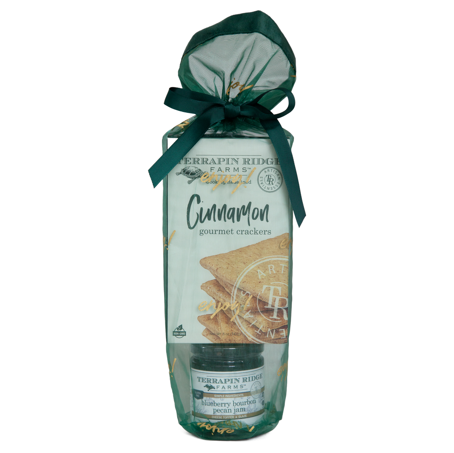 Holiday Grab and Go Giftset with Blueberry Bourbon Pecan Jam and Cinnamon Crackers