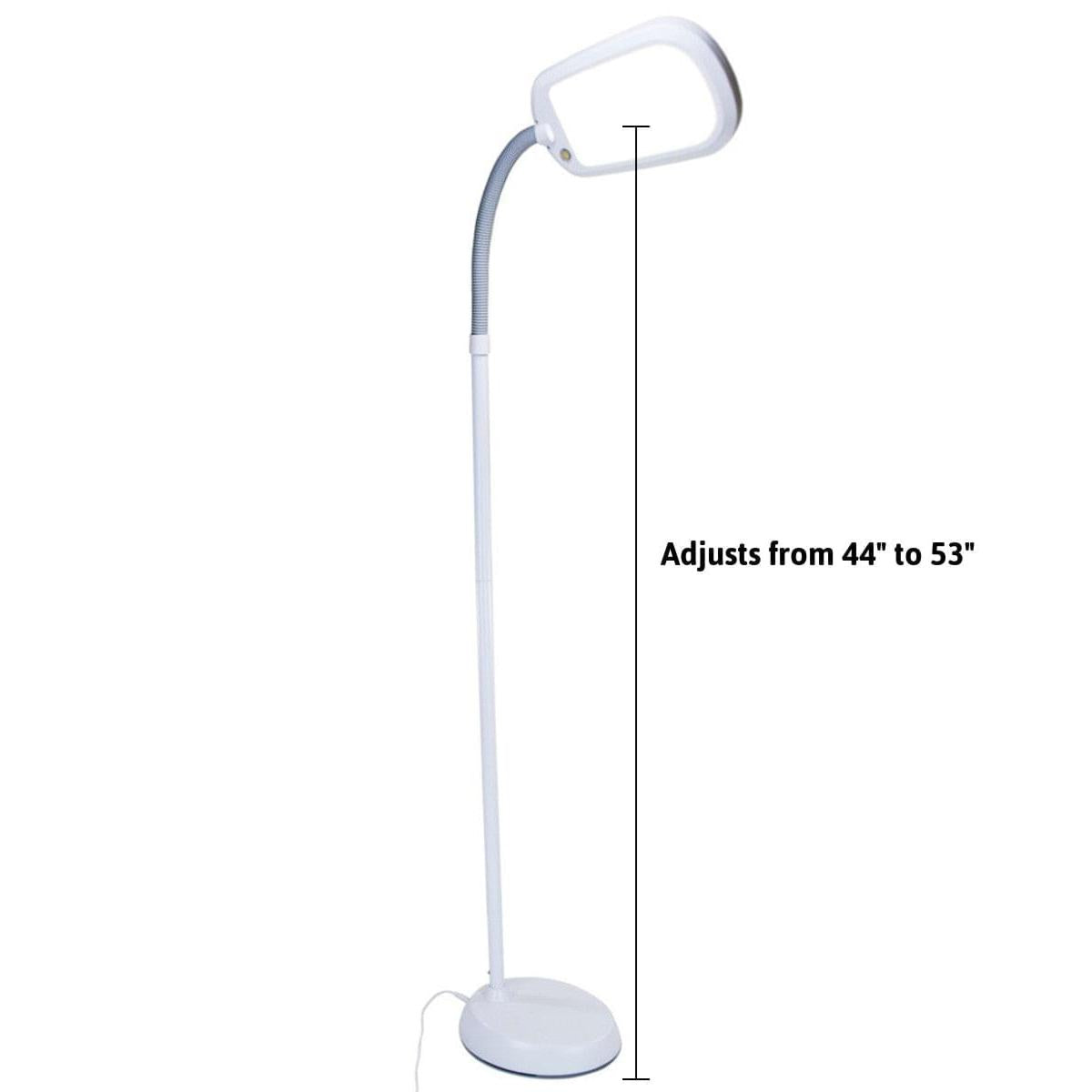 63"H Slim Design LED Bright Reader Natural Daylight Full Spectrum Floor Lamp Grey