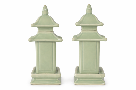 a pair of ceramic objects