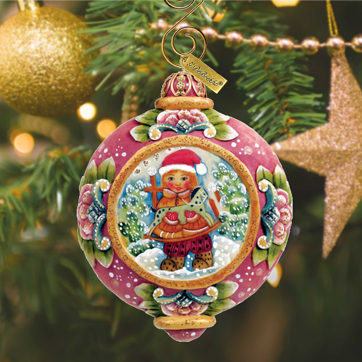 Christmas Gift Sculpted Hand-Painted Christmas Ornament by G. DeBrekht - 6102422
