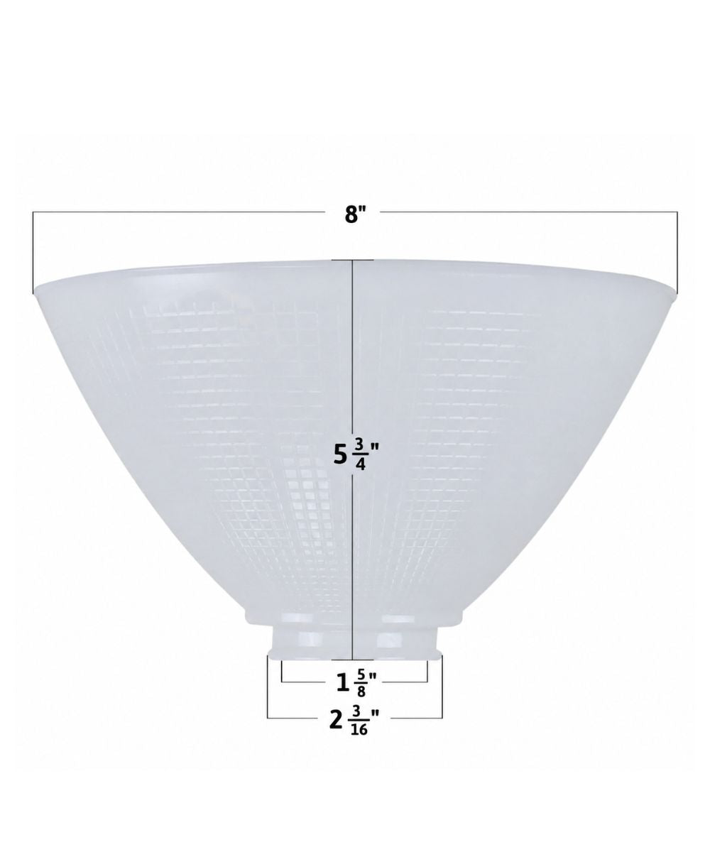8"W x 6"H Reflector-Type IES Replacement Shade for Stiffel