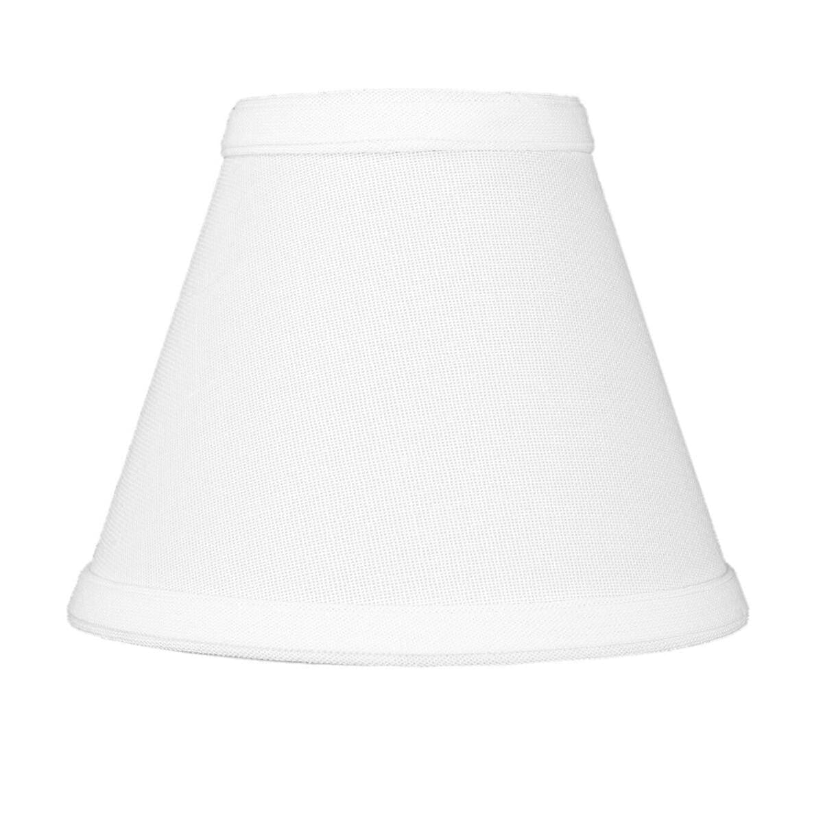 6"W x 5"H Set of 6 Chandelier White Linen Clip-On Lampshade