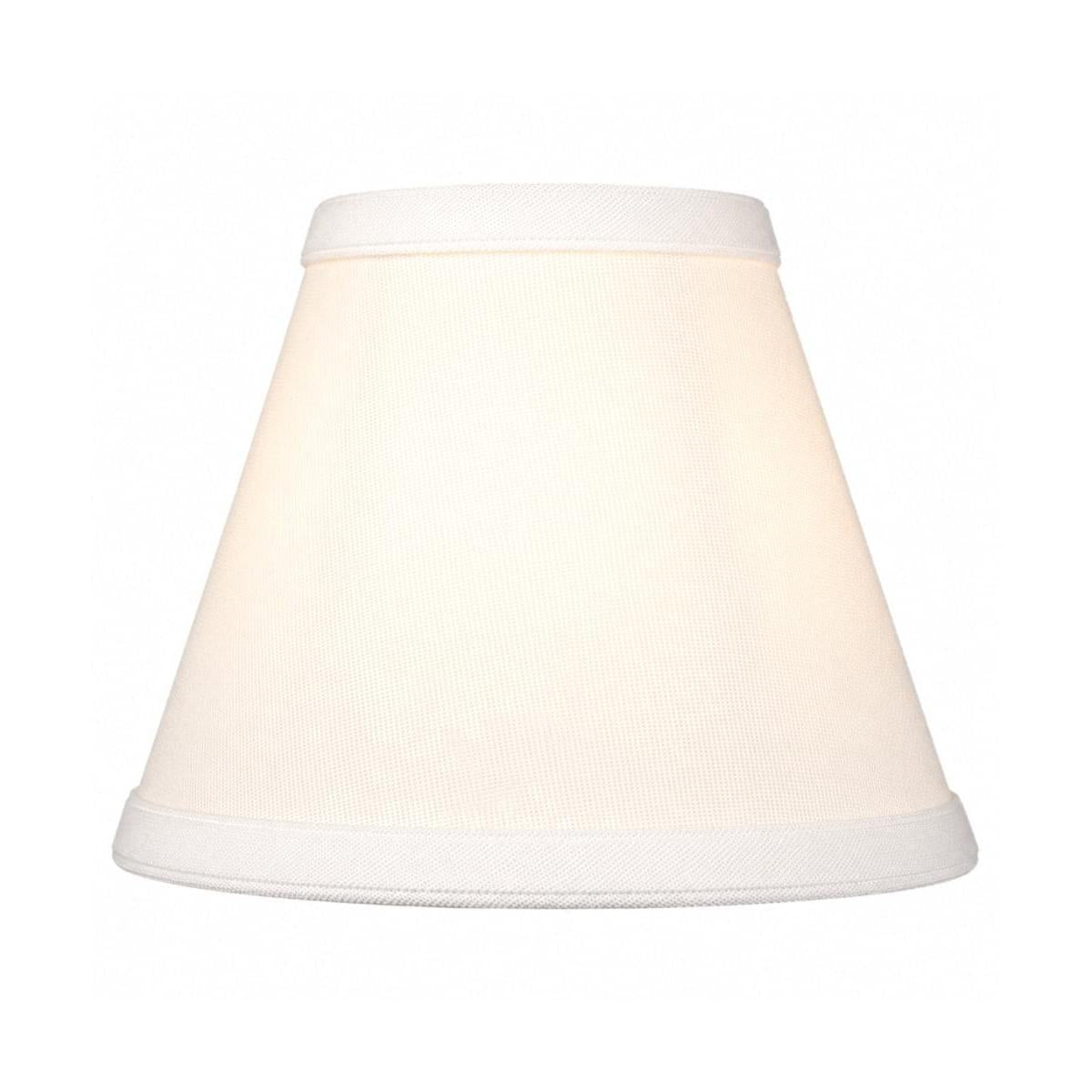 6"W x 5"H Set of 6 Chandelier White Linen Clip-On Lampshade