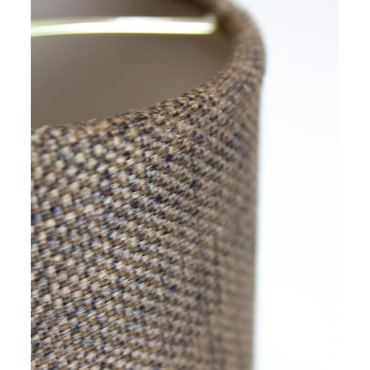 6"W x 5"H Set of 6 Chocolate Burlap Drum Chandelier Clip-On Lampshade