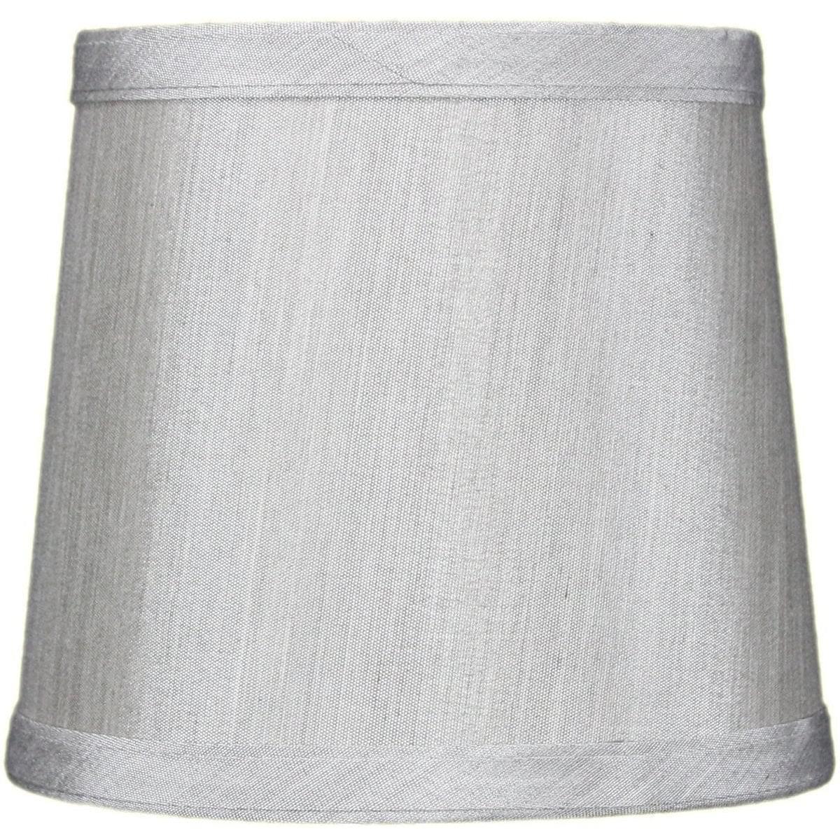6"W x 5"H Set of 6 Gray Drum Chandelier Clip-On Lampshade
