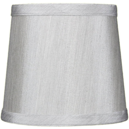 6"W x 5"H Set of 6 Gray Drum Chandelier Clip-On Lampshade