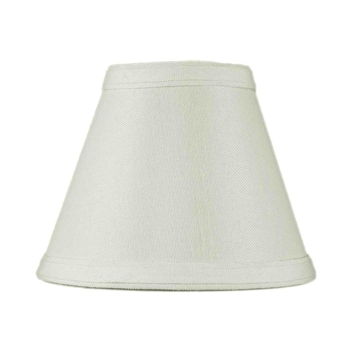 6"W x 5"H Set of 6 Hard Back Empire Candle Clip Lamp Shade Light Oatmeal