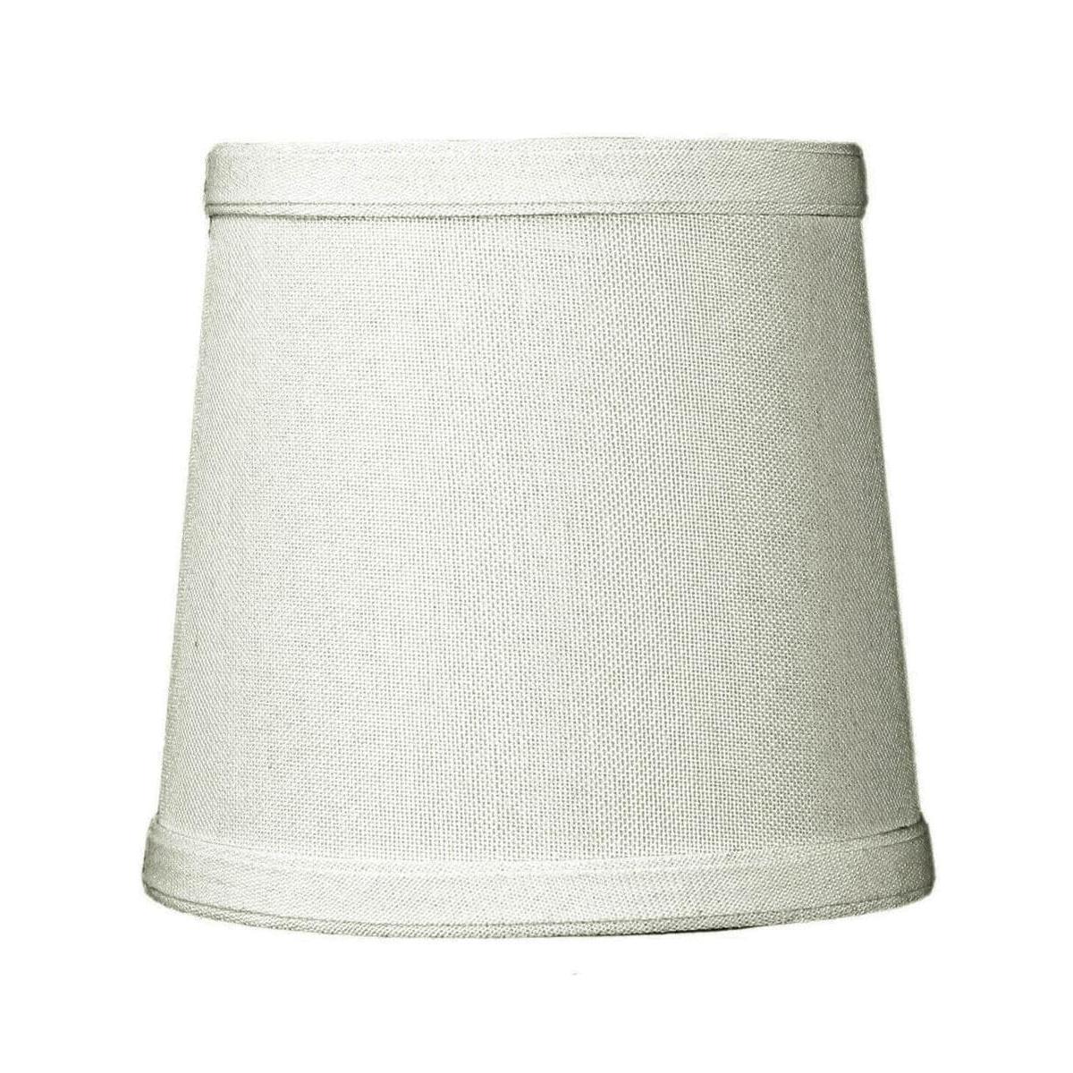 6"W x 5"H Set of 6 Light Oatmeal Linen Drum Chandelier Clip-On Lampshade