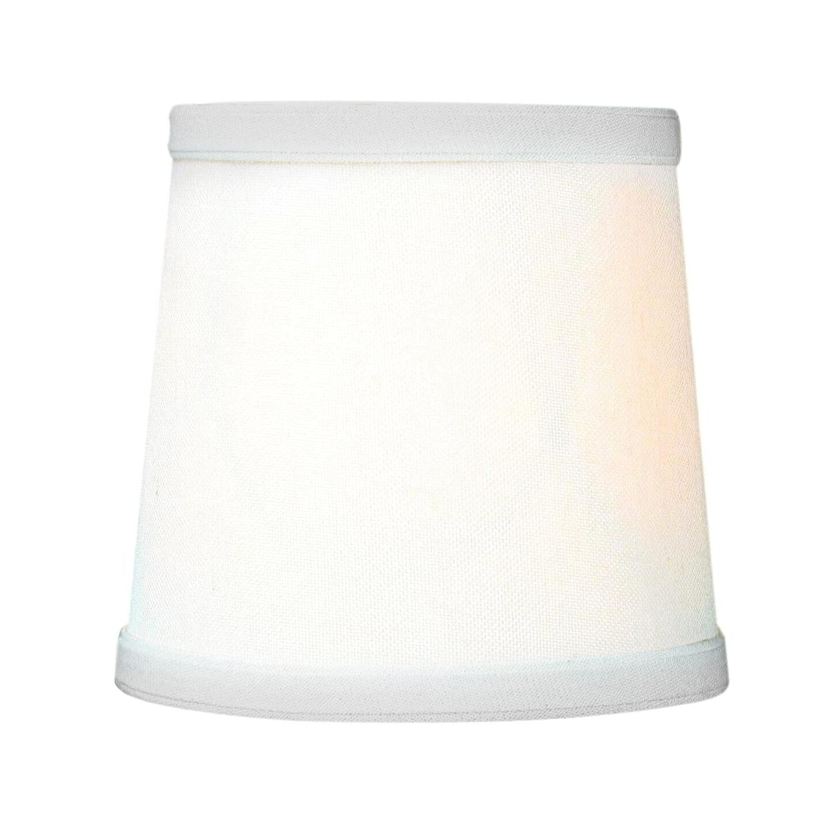 6"W x 5"H Set of 6 Light Oatmeal Linen Drum Chandelier Clip-On Lampshade