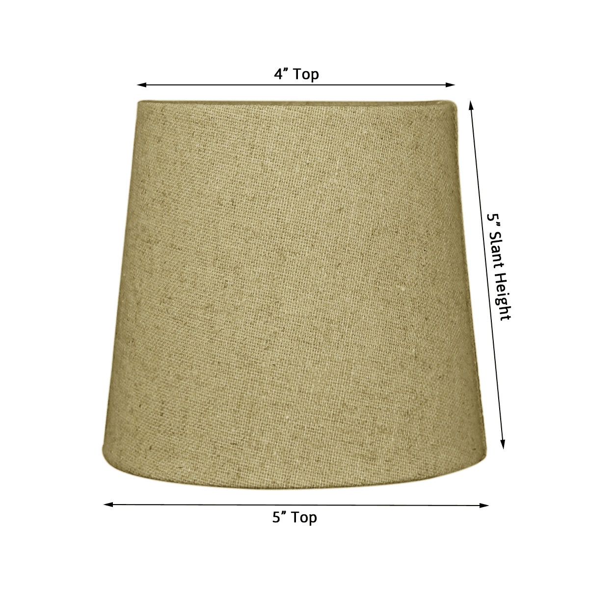 6"W x 5"H Set of 6 Sand Linen Drum Chandelier Clip-On Lampshade