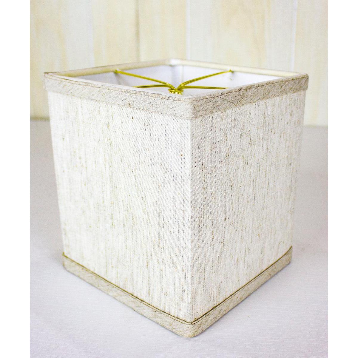6"W x 7"H Rectangular Drum Lampshade Textured Oatmeal