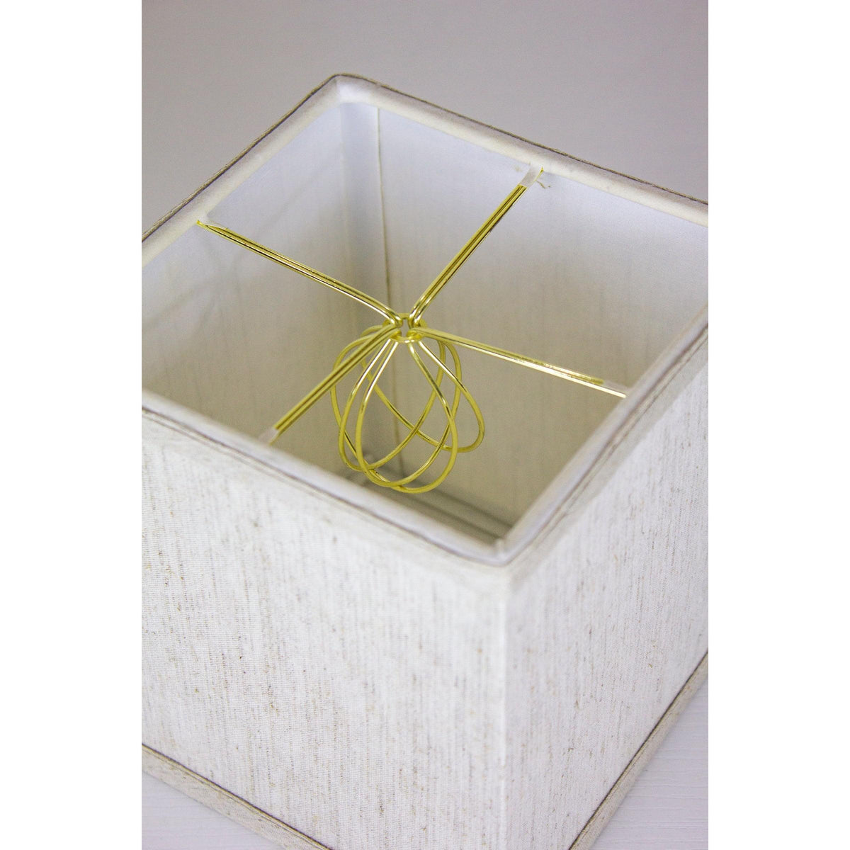 6"W x 7"H Rectangular Drum Lampshade Textured Oatmeal