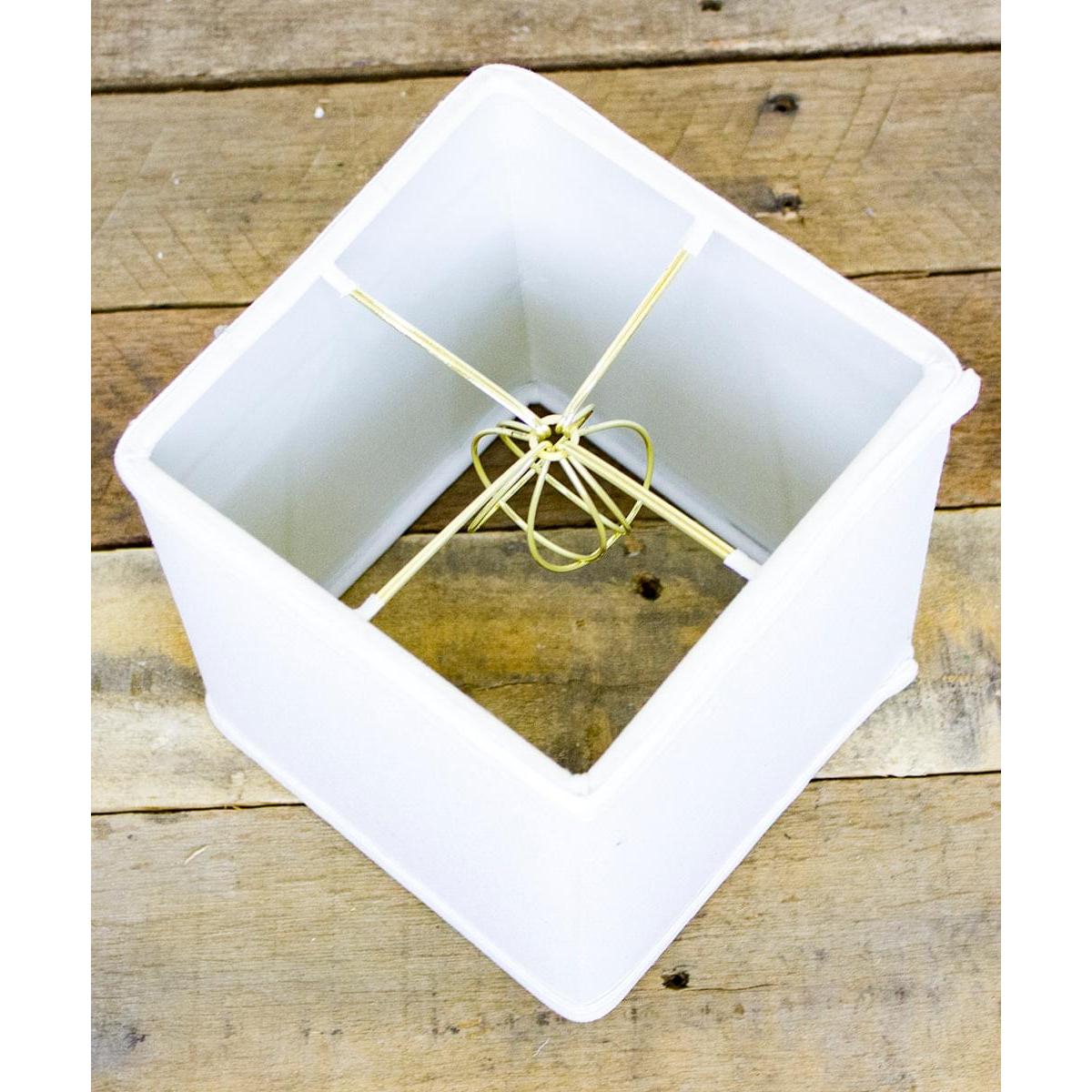 6"W x 7"H Rectangular Drum Lampshade White