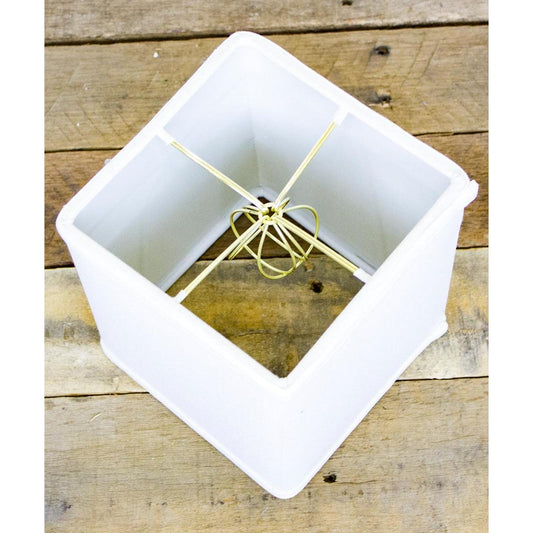 6"W x 7"H Rectangular Drum Lampshade White
