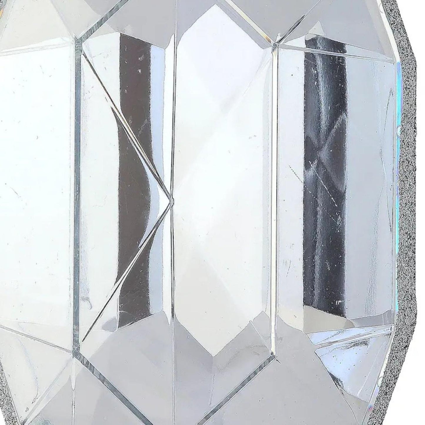 6.5" Acrylic Oval Jewel Ornament: Clear