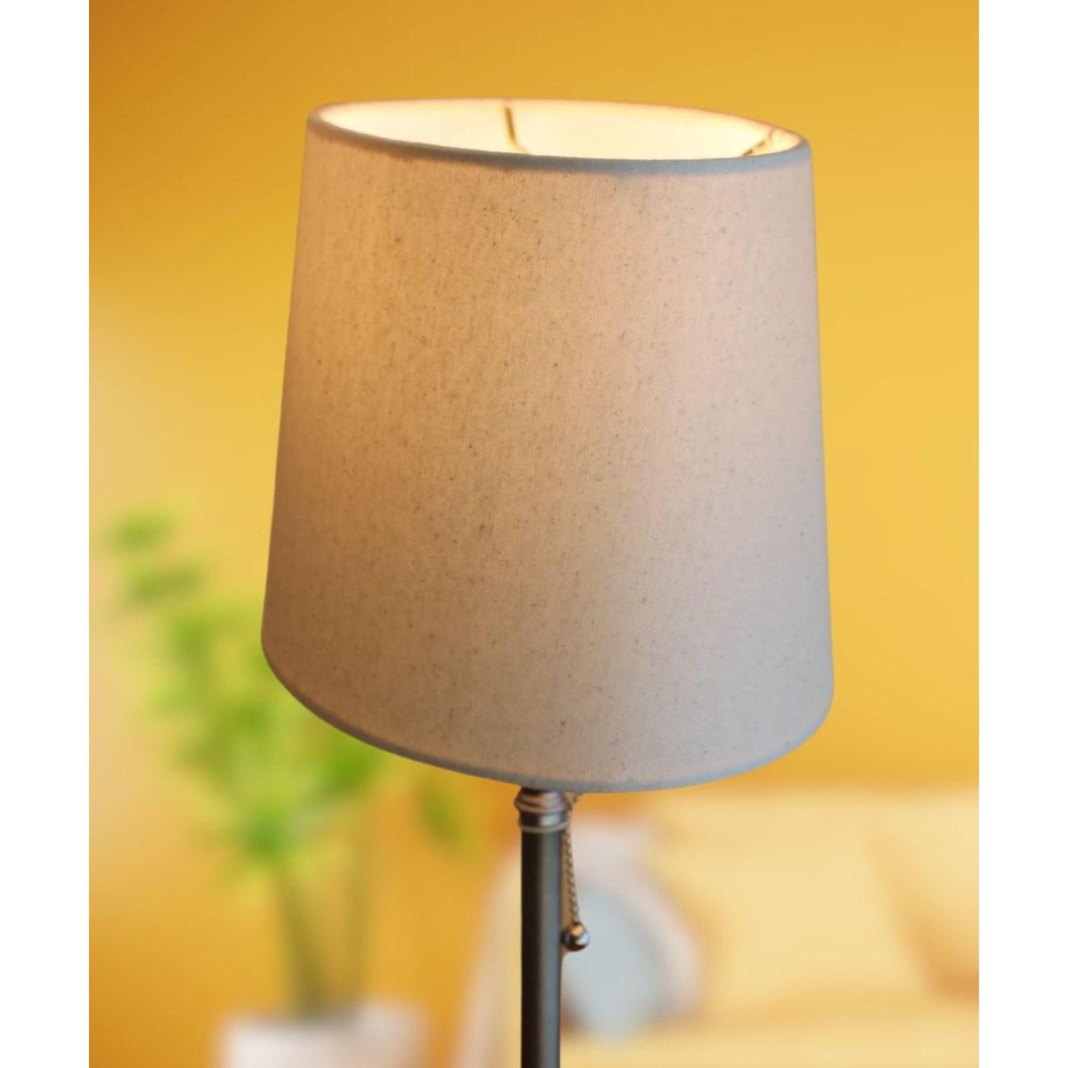 (6.5x10) Top (8x12) Bottom x 7.5H Hardback Oval Drum Lampshade, Light Oatmeal Off-White