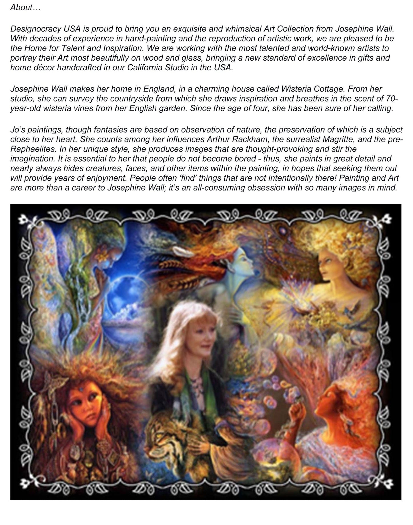 Winter Dream Fantasy Wooden Wall Art by Josephine Wall - Fantasy Decor - 852147-JW