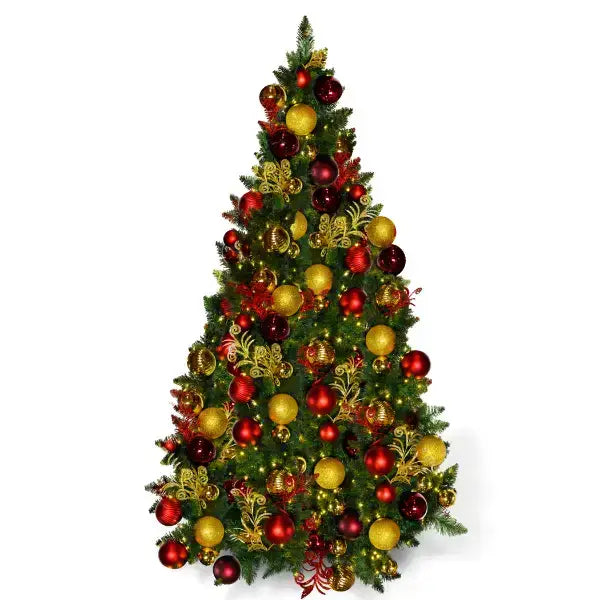 a christmas tree with ornaments
