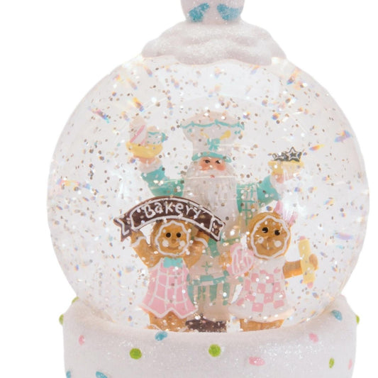 7" Cupcake Santa Snow Globe