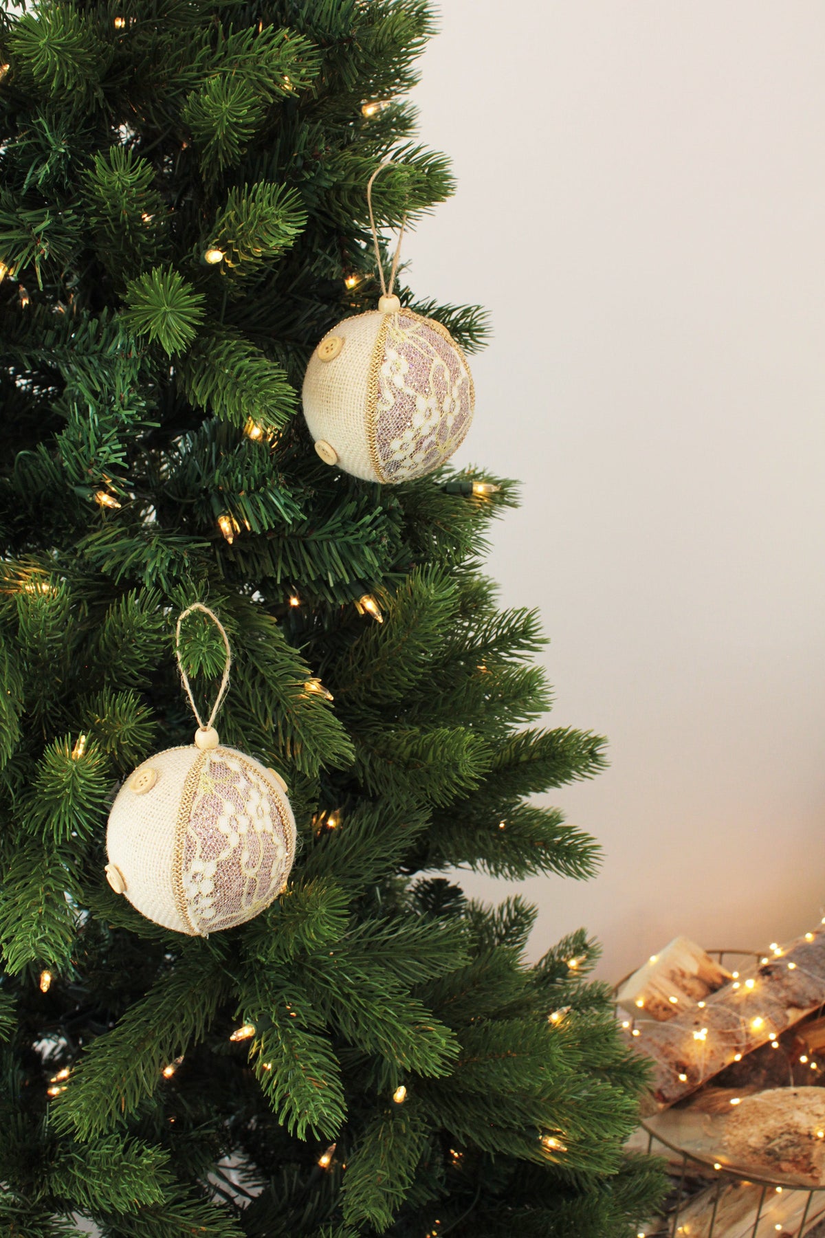 a christmas tree with ornaments