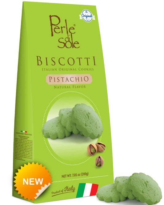 Perle di Sole Pistachio Shortbread Cookies — Italian Biscotti (7 oz / 200g)