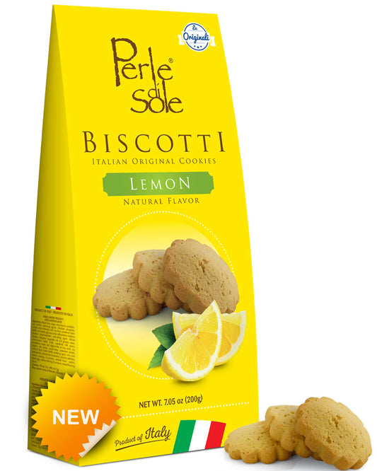 Perle di Sole Lemon Shortbread Cookies — Italian Biscotti (7 oz)