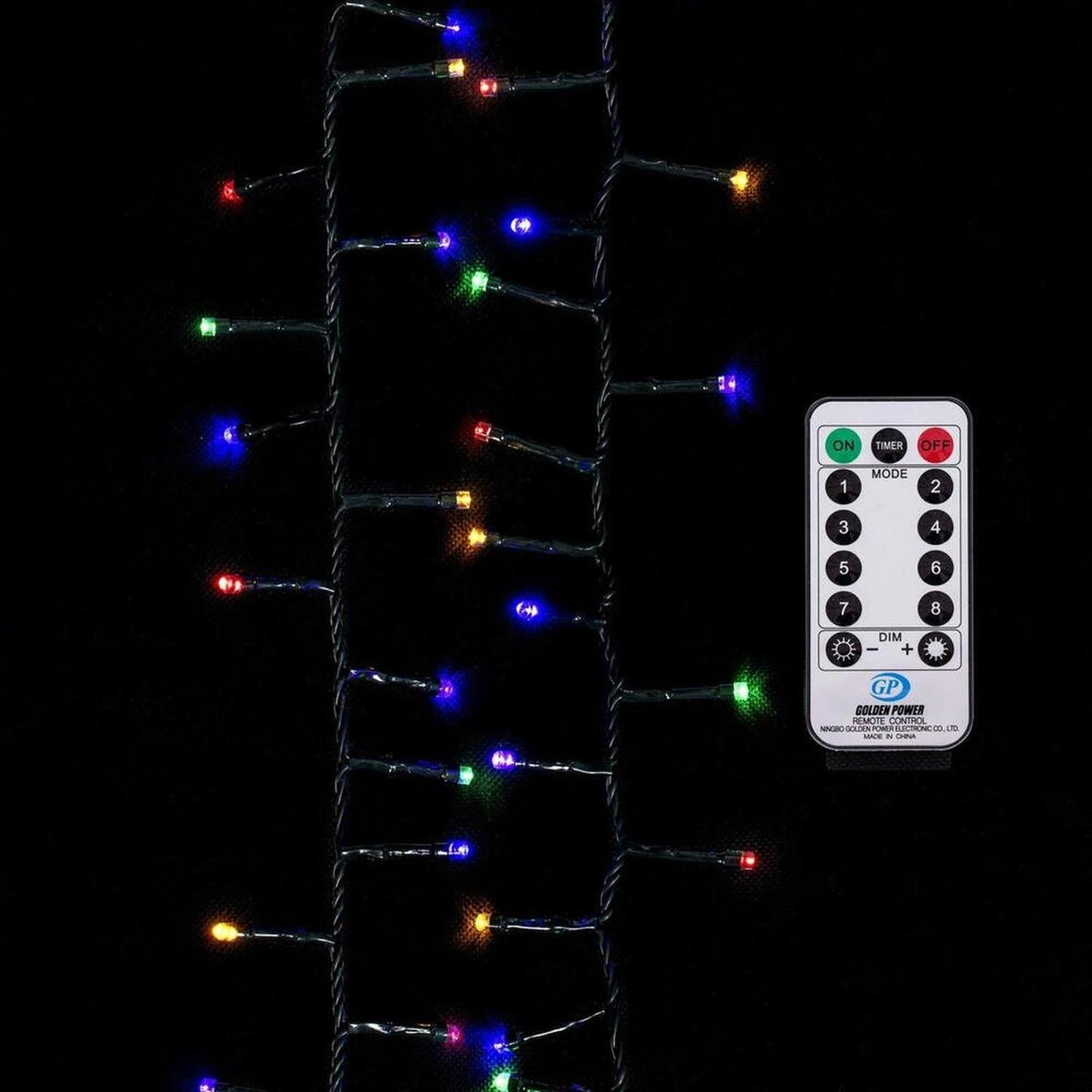 73' Green Wire Snake Lights: Mulit Color Lights