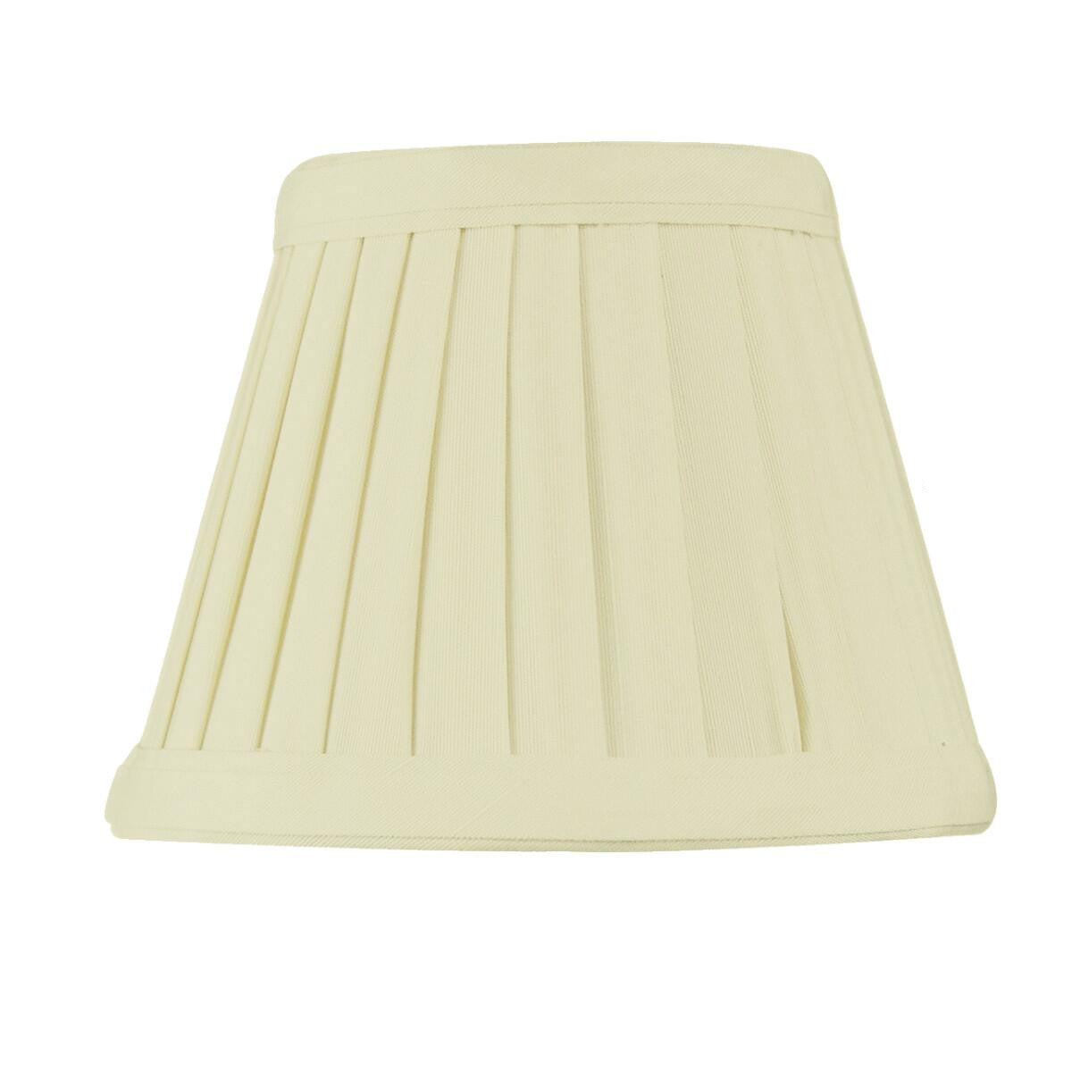 5"W x 4"H Crisp Linen Pleated Clip-on Candelabra Lampshade