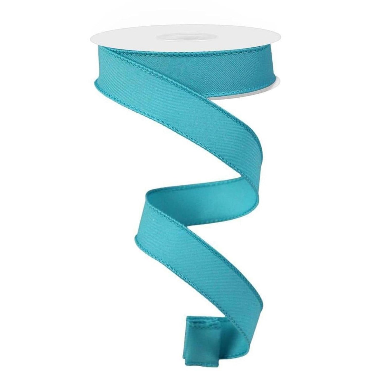 7/8" Diagonal Weave Ribbon: Turquoise (10 Yards)