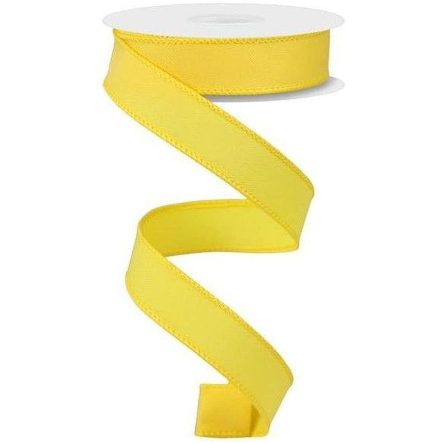 7/8" Diagonal Weave Ribbon: Yellow (10 Yards)