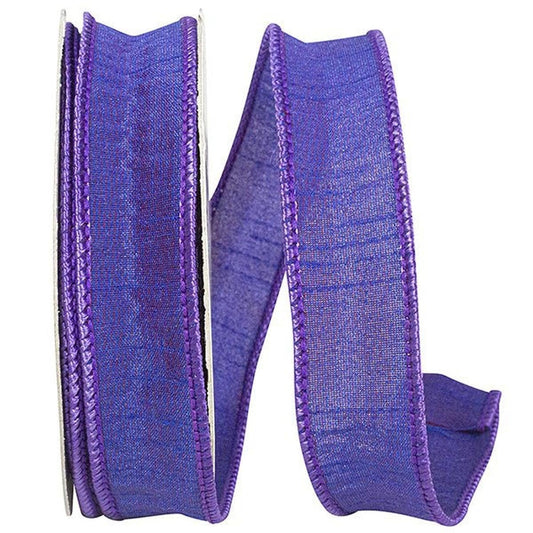7/8" Dupioni Ribbon: Purple (10 Yards)