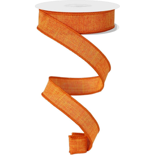7/8" Royal Burlap Ribbon: Orange (10 Yards)
