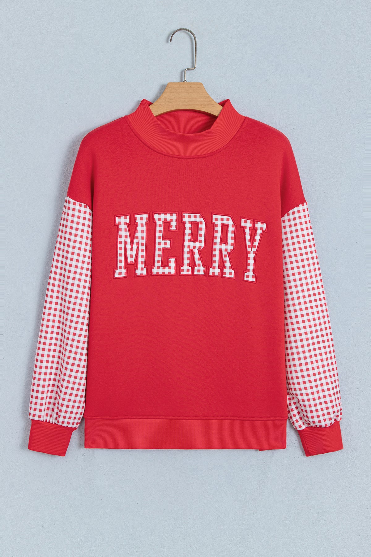 Carrot Gingham Plaid Oversized Pullover Sweatshirt