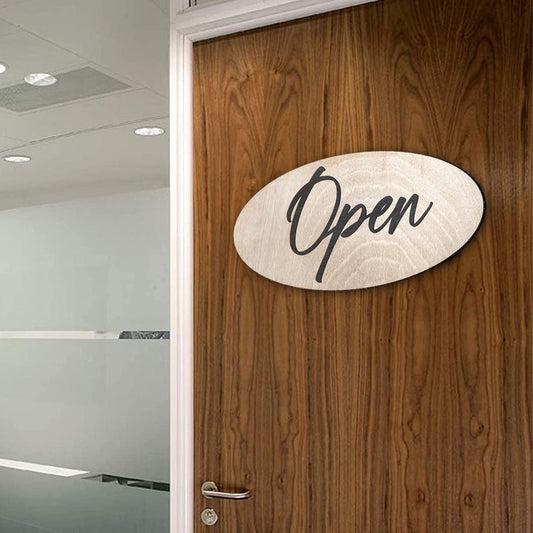 Open sign, Business sign, Made in the USA sign, Made from wood - 320325